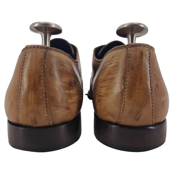 VINTAGE More by Mauri Italy Dress Shoes Men's 10 Patina Brown Monk Strap Loafers - Picture 7 of 10